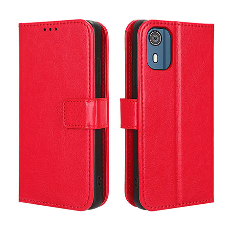 Coque Portefeuille Livre Cuir Etui Clapet BY5 pour Nokia C02 Rouge