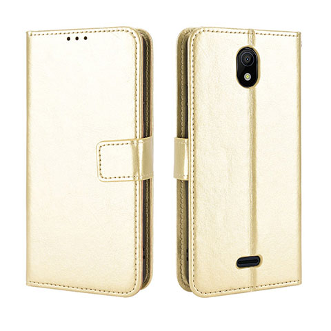 Coque Portefeuille Livre Cuir Etui Clapet BY5 pour Nokia C100 Or