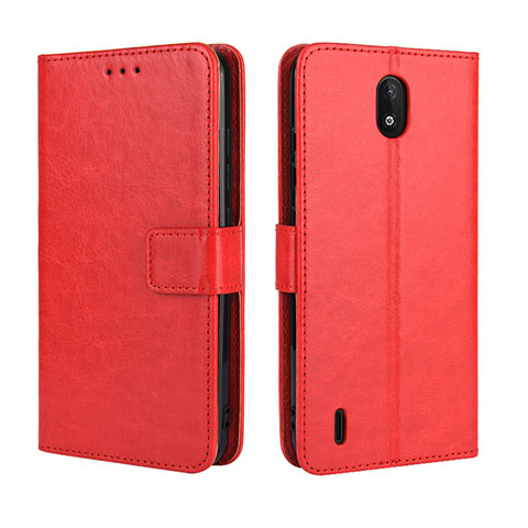 Coque Portefeuille Livre Cuir Etui Clapet BY5 pour Nokia C2 Rouge