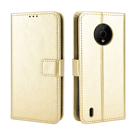 Coque Portefeuille Livre Cuir Etui Clapet BY5 pour Nokia C200 Or