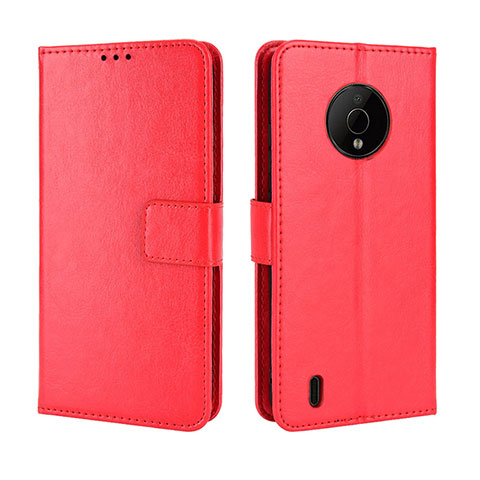 Coque Portefeuille Livre Cuir Etui Clapet BY5 pour Nokia C200 Rouge