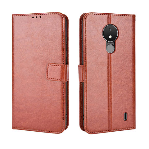 Coque Portefeuille Livre Cuir Etui Clapet BY5 pour Nokia C21 Marron