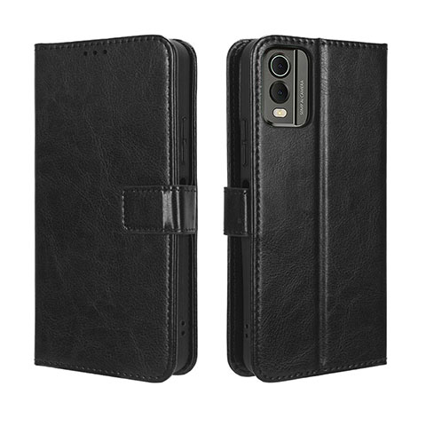 Coque Portefeuille Livre Cuir Etui Clapet BY5 pour Nokia C210 Noir