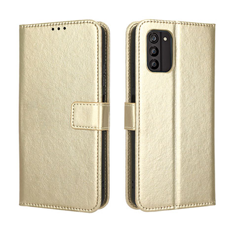 Coque Portefeuille Livre Cuir Etui Clapet BY5 pour Nokia G100 Or