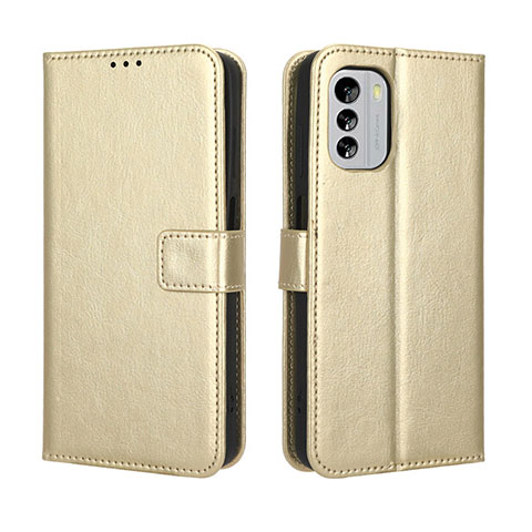 Coque Portefeuille Livre Cuir Etui Clapet BY5 pour Nokia G60 5G Or