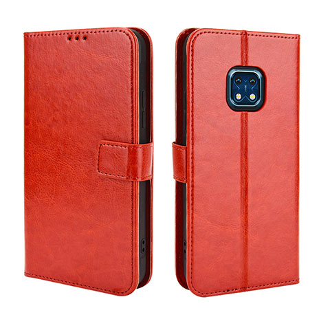 Coque Portefeuille Livre Cuir Etui Clapet BY5 pour Nokia XR20 Marron