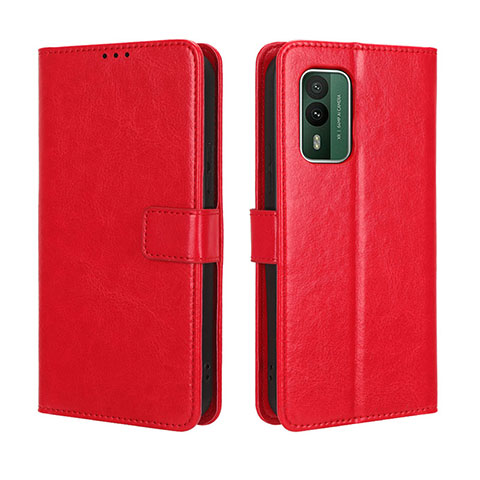 Coque Portefeuille Livre Cuir Etui Clapet BY5 pour Nokia XR21 Rouge