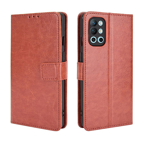 Coque Portefeuille Livre Cuir Etui Clapet BY5 pour OnePlus 9R 5G Marron