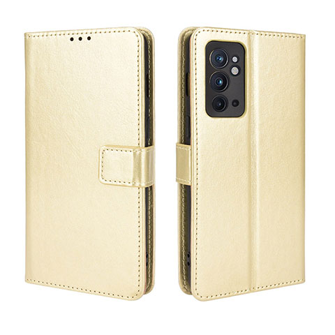 Coque Portefeuille Livre Cuir Etui Clapet BY5 pour OnePlus 9RT 5G Or