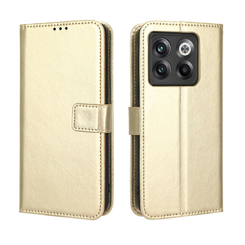 Coque Portefeuille Livre Cuir Etui Clapet BY5 pour OnePlus Ace Pro 5G Or