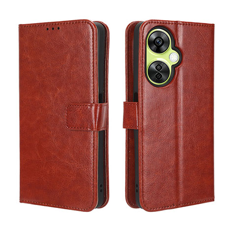 Coque Portefeuille Livre Cuir Etui Clapet BY5 pour OnePlus Nord CE 3 Lite 5G Marron