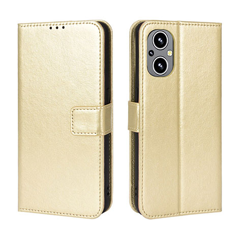 Coque Portefeuille Livre Cuir Etui Clapet BY5 pour OnePlus Nord N20 5G Or