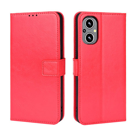 Coque Portefeuille Livre Cuir Etui Clapet BY5 pour OnePlus Nord N20 5G Rouge