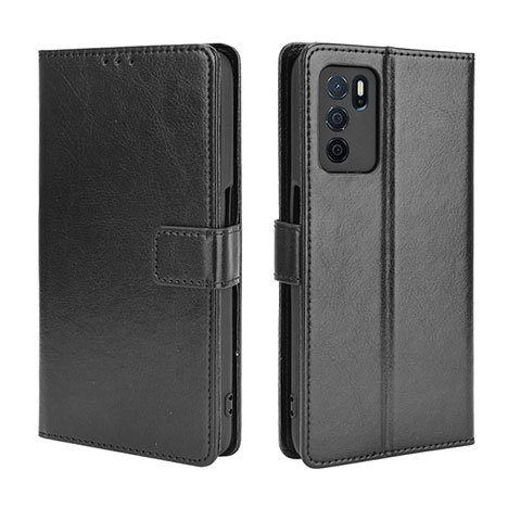 Coque Portefeuille Livre Cuir Etui Clapet BY5 pour Oppo A16s Noir