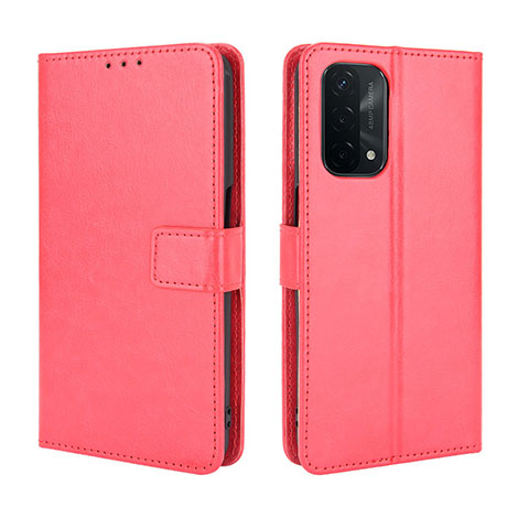 Coque Portefeuille Livre Cuir Etui Clapet BY5 pour Oppo A93 5G Rouge