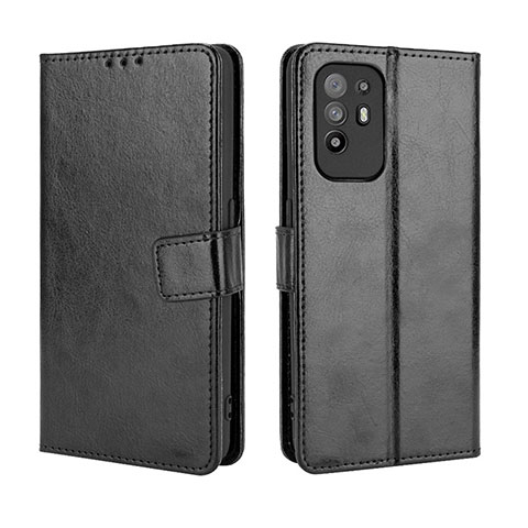 Coque Portefeuille Livre Cuir Etui Clapet BY5 pour Oppo A95 5G Noir