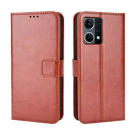 Coque Portefeuille Livre Cuir Etui Clapet BY5 pour Oppo F21s Pro 4G Marron