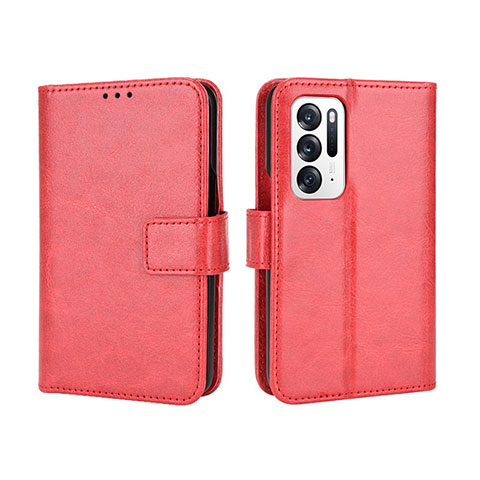 Coque Portefeuille Livre Cuir Etui Clapet BY5 pour Oppo Find N 5G Rouge