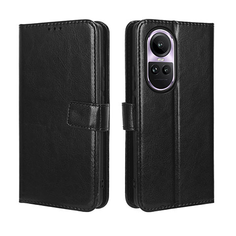 Coque Portefeuille Livre Cuir Etui Clapet BY5 pour Oppo Reno10 Pro 5G Noir