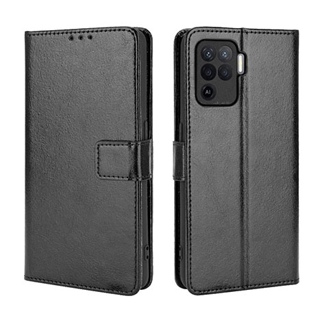 Coque Portefeuille Livre Cuir Etui Clapet BY5 pour Oppo Reno5 Lite Noir