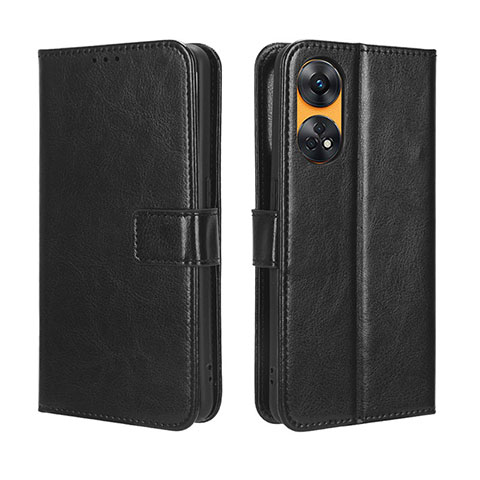 Coque Portefeuille Livre Cuir Etui Clapet BY5 pour Oppo Reno8 T 4G Noir