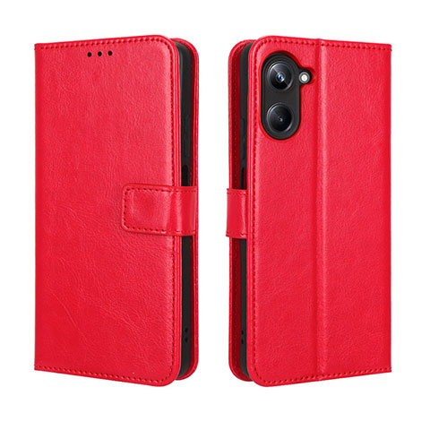 Coque Portefeuille Livre Cuir Etui Clapet BY5 pour Realme 10 Pro 5G Rouge