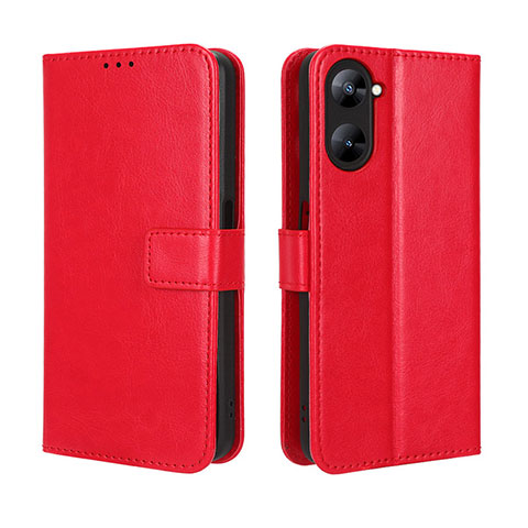 Coque Portefeuille Livre Cuir Etui Clapet BY5 pour Realme 10S 5G Rouge