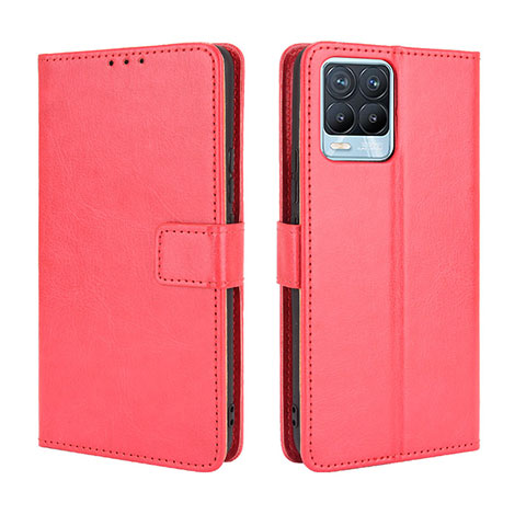 Coque Portefeuille Livre Cuir Etui Clapet BY5 pour Realme 8 4G Rouge