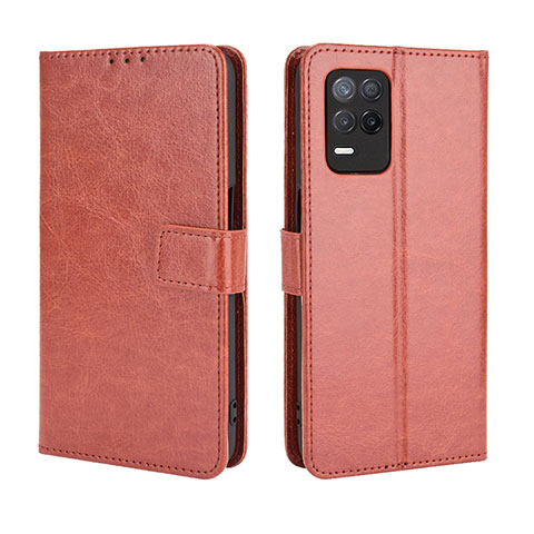 Coque Portefeuille Livre Cuir Etui Clapet BY5 pour Realme 8 5G Marron