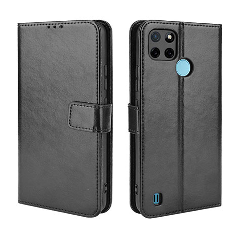 Coque Portefeuille Livre Cuir Etui Clapet BY5 pour Realme C21Y Noir