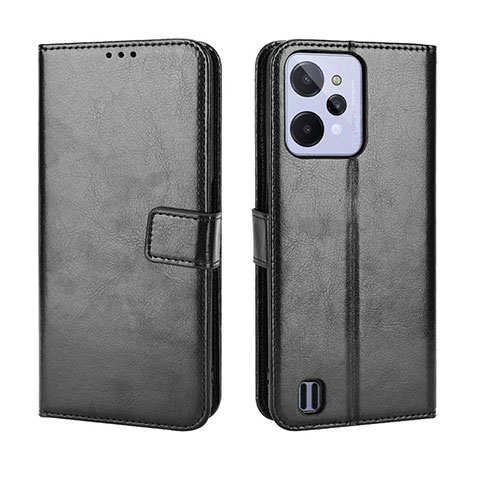 Coque Portefeuille Livre Cuir Etui Clapet BY5 pour Realme C31 Noir