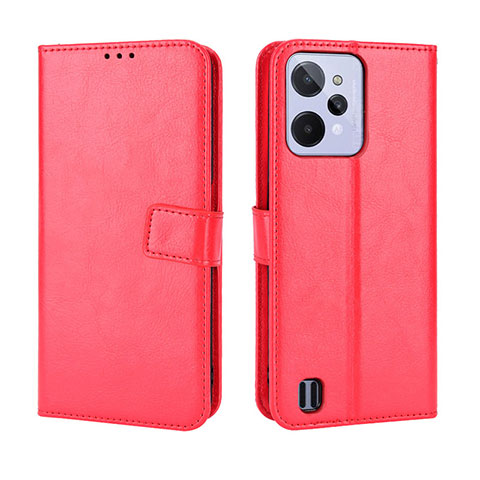 Coque Portefeuille Livre Cuir Etui Clapet BY5 pour Realme C31 Rouge