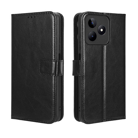 Coque Portefeuille Livre Cuir Etui Clapet BY5 pour Realme C53 Noir