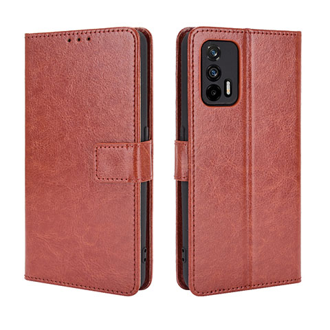 Coque Portefeuille Livre Cuir Etui Clapet BY5 pour Realme GT 5G Marron