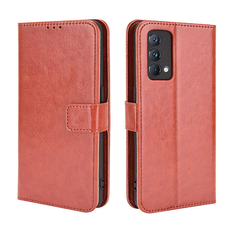 Coque Portefeuille Livre Cuir Etui Clapet BY5 pour Realme GT Master 5G Marron