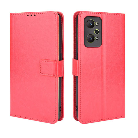 Coque Portefeuille Livre Cuir Etui Clapet BY5 pour Realme GT Neo 3T 5G Rouge