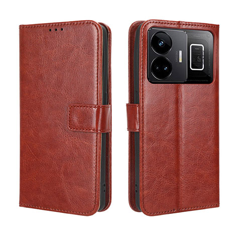 Coque Portefeuille Livre Cuir Etui Clapet BY5 pour Realme GT Neo5 5G Marron