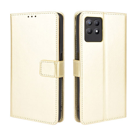 Coque Portefeuille Livre Cuir Etui Clapet BY5 pour Realme Narzo 50 4G Or