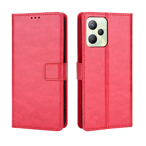 Coque Portefeuille Livre Cuir Etui Clapet BY5 pour Realme Narzo 50A Prime Rouge