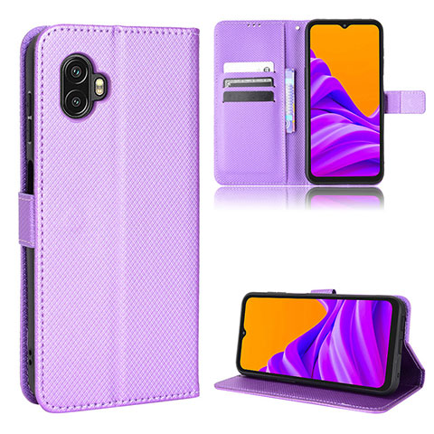 Coque Portefeuille Livre Cuir Etui Clapet BY5 pour Samsung Galaxy XCover 6 Pro 5G Violet