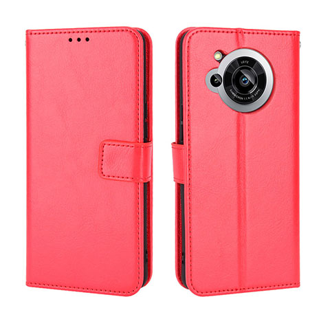 Coque Portefeuille Livre Cuir Etui Clapet BY5 pour Sharp Aquos R7s Rouge