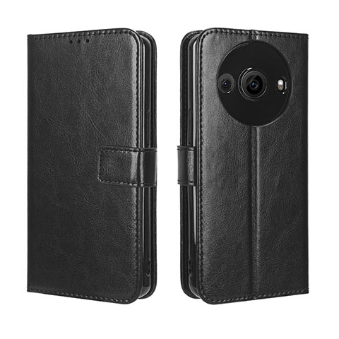 Coque Portefeuille Livre Cuir Etui Clapet BY5 pour Sharp Aquos R8 Pro Noir