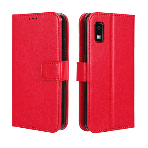 Coque Portefeuille Livre Cuir Etui Clapet BY5 pour Sharp Aquos wish3 Rouge