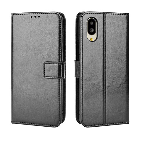 Coque Portefeuille Livre Cuir Etui Clapet BY5 pour Sharp Simple Sumaho 6 Noir