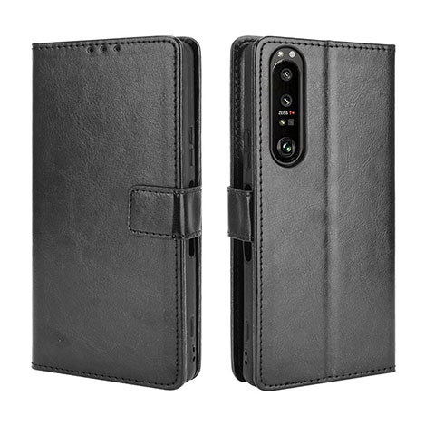 Coque Portefeuille Livre Cuir Etui Clapet BY5 pour Sony Xperia 1 III Noir