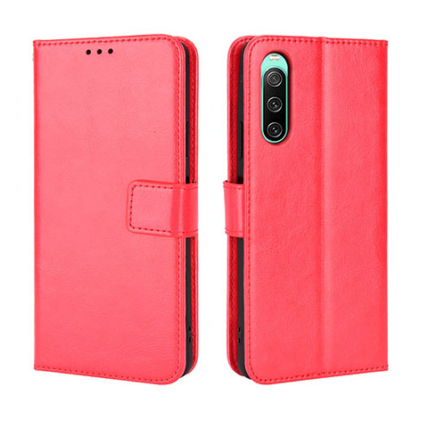 Coque Portefeuille Livre Cuir Etui Clapet BY5 pour Sony Xperia 10 IV Rouge