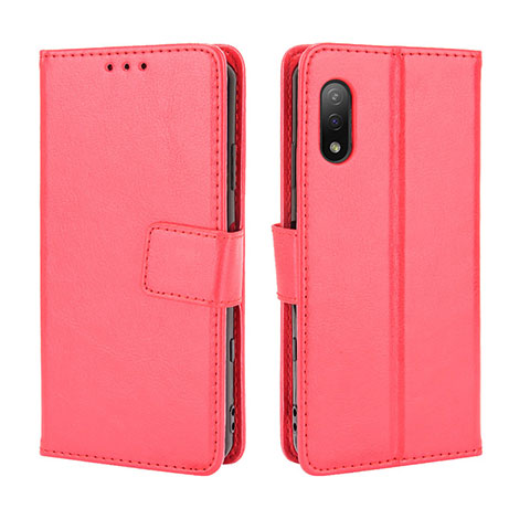 Coque Portefeuille Livre Cuir Etui Clapet BY5 pour Sony Xperia Ace II Rouge