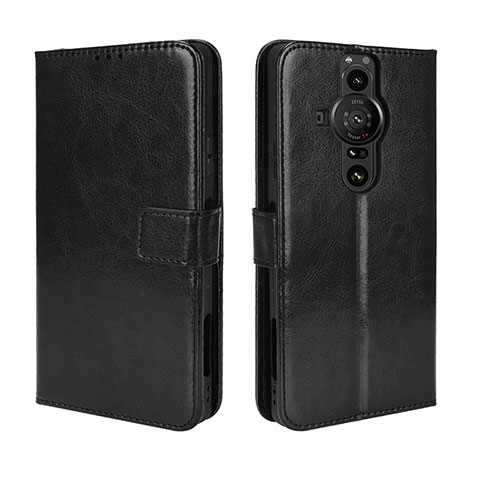 Coque Portefeuille Livre Cuir Etui Clapet BY5 pour Sony Xperia PRO-I Noir