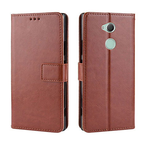 Coque Portefeuille Livre Cuir Etui Clapet BY5 pour Sony Xperia XA2 Marron