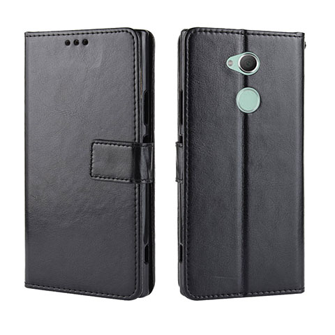 Coque Portefeuille Livre Cuir Etui Clapet BY5 pour Sony Xperia XA2 Noir